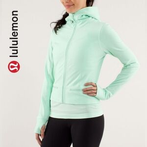 Sz 4 Lululemon Throw Me Over Hoodie, Fresh Teal / Mint Green
